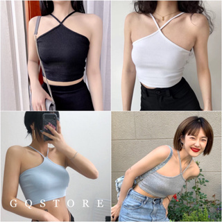 Spaghetti Strap Tank Top Women Sexy Backless Camisole Summer Sling Tube Top  With Built-in Bra Seamless Crop Top Streetwear Camis - Tanks & Camis -  AliExpress