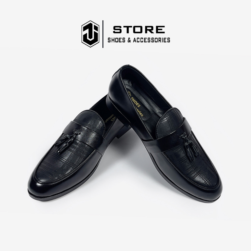 Men's Office Shoes With Laser Engraved Bell J1 Leather Shoes Rubber ...