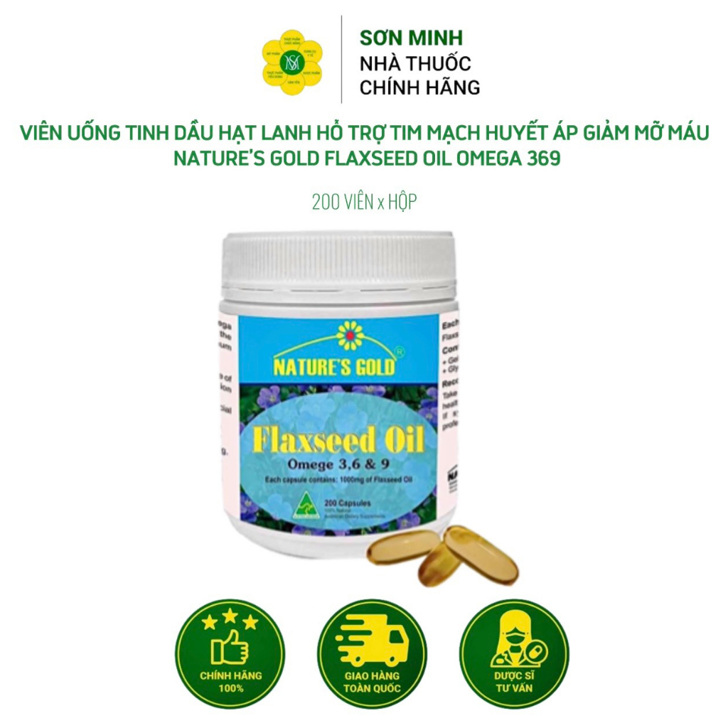 Nature's Gold Omega 369 flaxseed oil oral tablet supports heart