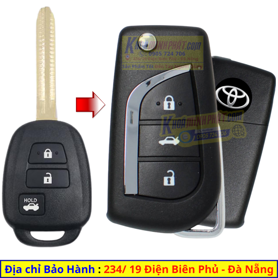 Folding remote key for Da Nang Toyota Vios new model V13 | Shopee Malaysia
