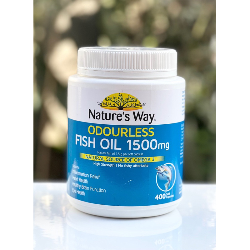 Fish oil 1500mg Odourless Nature's way 400 tablets | Shopee Malaysia