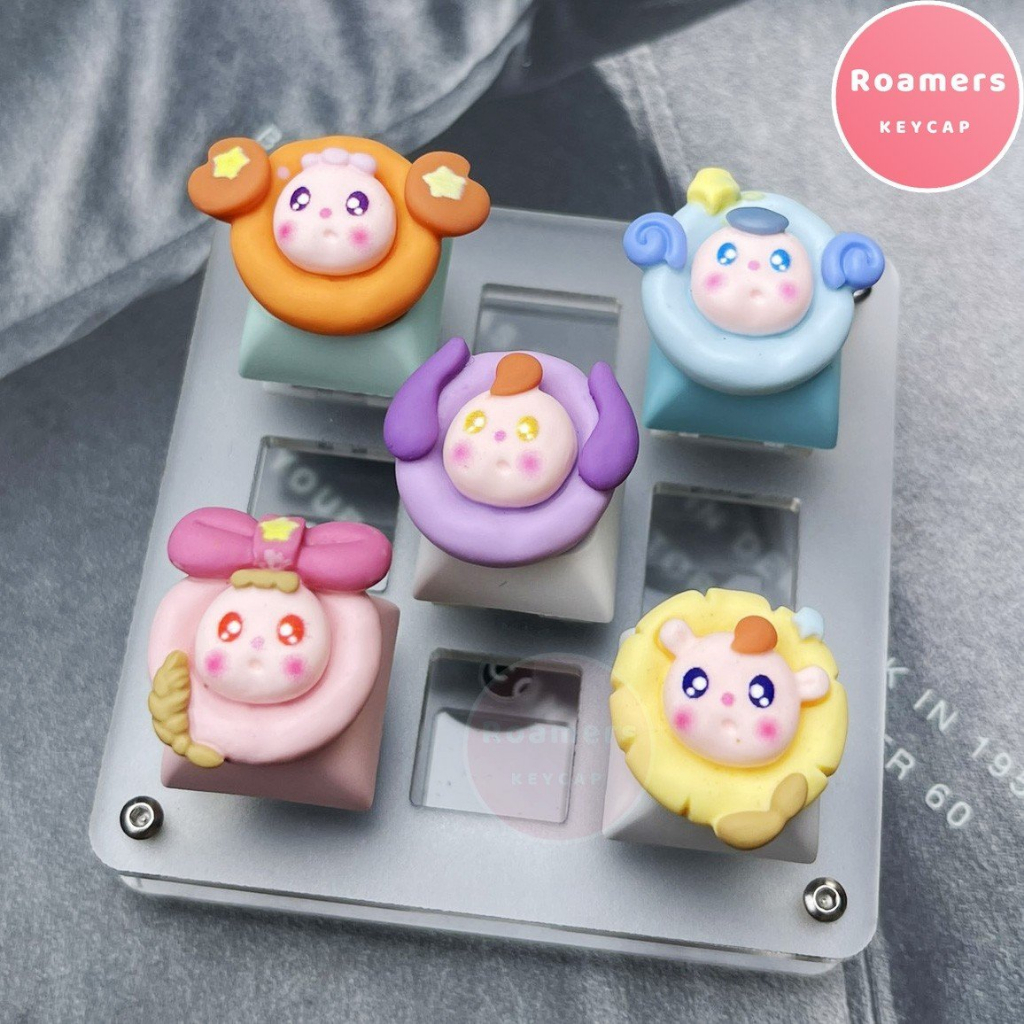 Pbt mechanical keyboard buttons with odd keycaps of constellations are ...