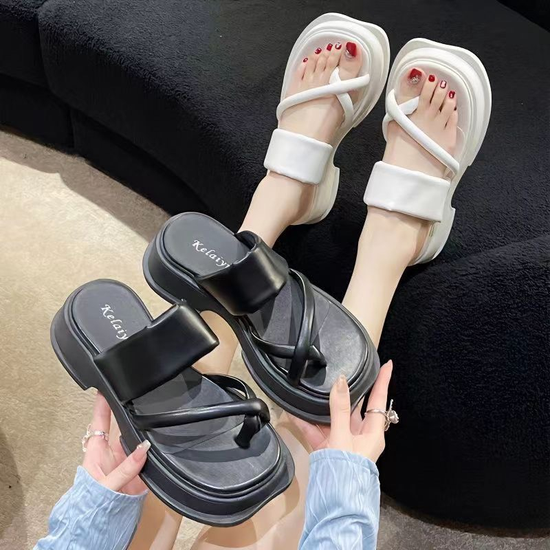 Guangzhou ulzzang Sandals With 2 Straps And 5Cm Soles New Version 2023 ...