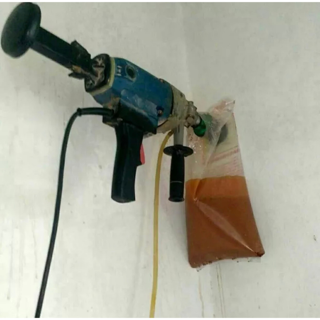 Set Of 100 Convenient Core Drill Dust Catcher Bags, Dust And Water Wall