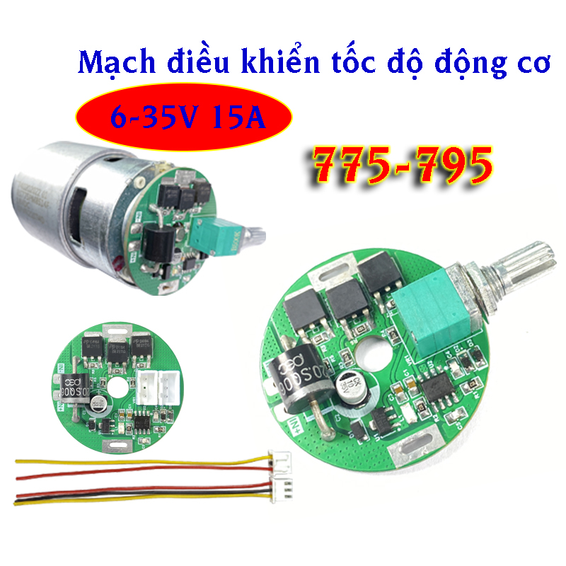Dc Motor Speed Control Circuit 775,795 DC 6-35V 15A | Shopee Malaysia