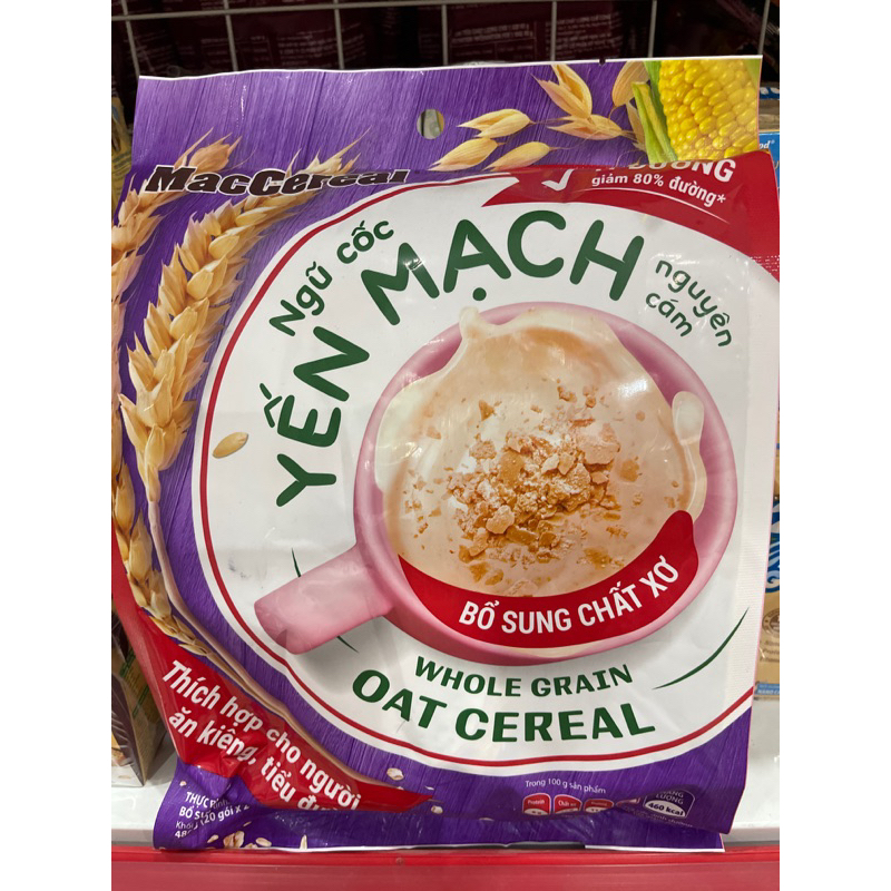 Maccereal whole grain oatmeal with low sugar for dieters and diabetics