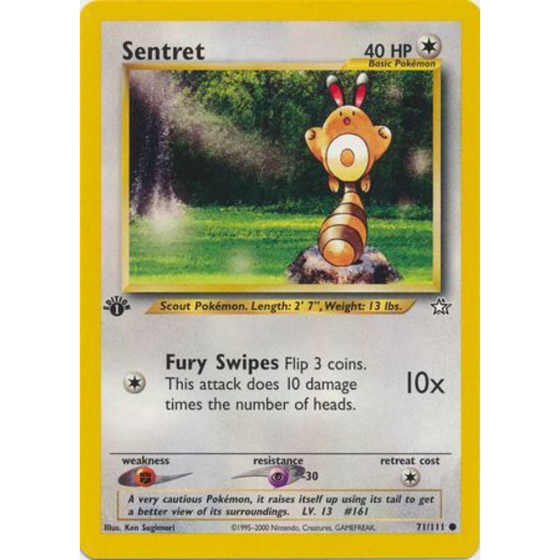 Pokémon TCG – Sentret – Neo Genesis – 71/111 – Common – 1st Edition ...