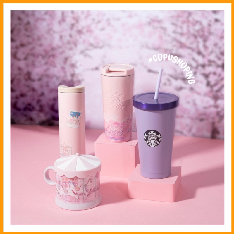 Starbucks Cherry Blossom Fountain & Carousel Thermos Flask | Shopee ...