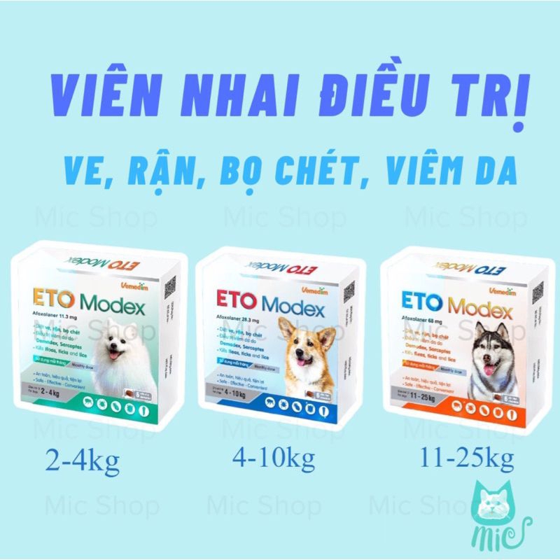 Box Of 1 Chewable Tablet To Kill Lice Ticks, Fleas, Dermatitis For Dogs