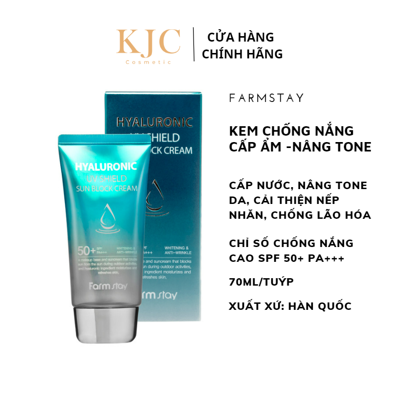 Farmstay Hyaluronic UV Shield Sun Block Cream SPF50 + PA + + + 70g ...