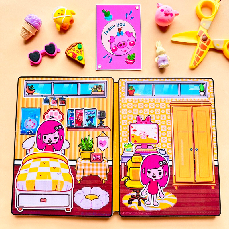 Toca's Yellow House- Paper Doll | Shopee Malaysia