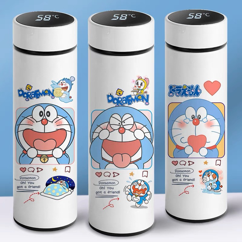 Doraemon Doremon Thermos Flask Super Cute Temperature Sensor Shopee