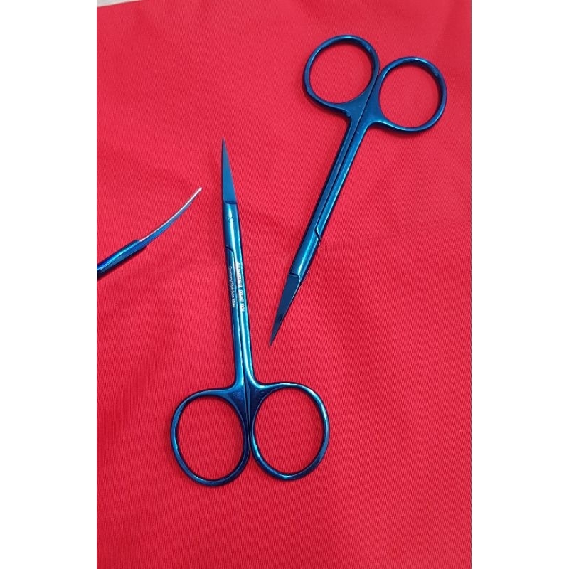 Blue cosmetic scissors 10.5cm (German steel) | Shopee Malaysia