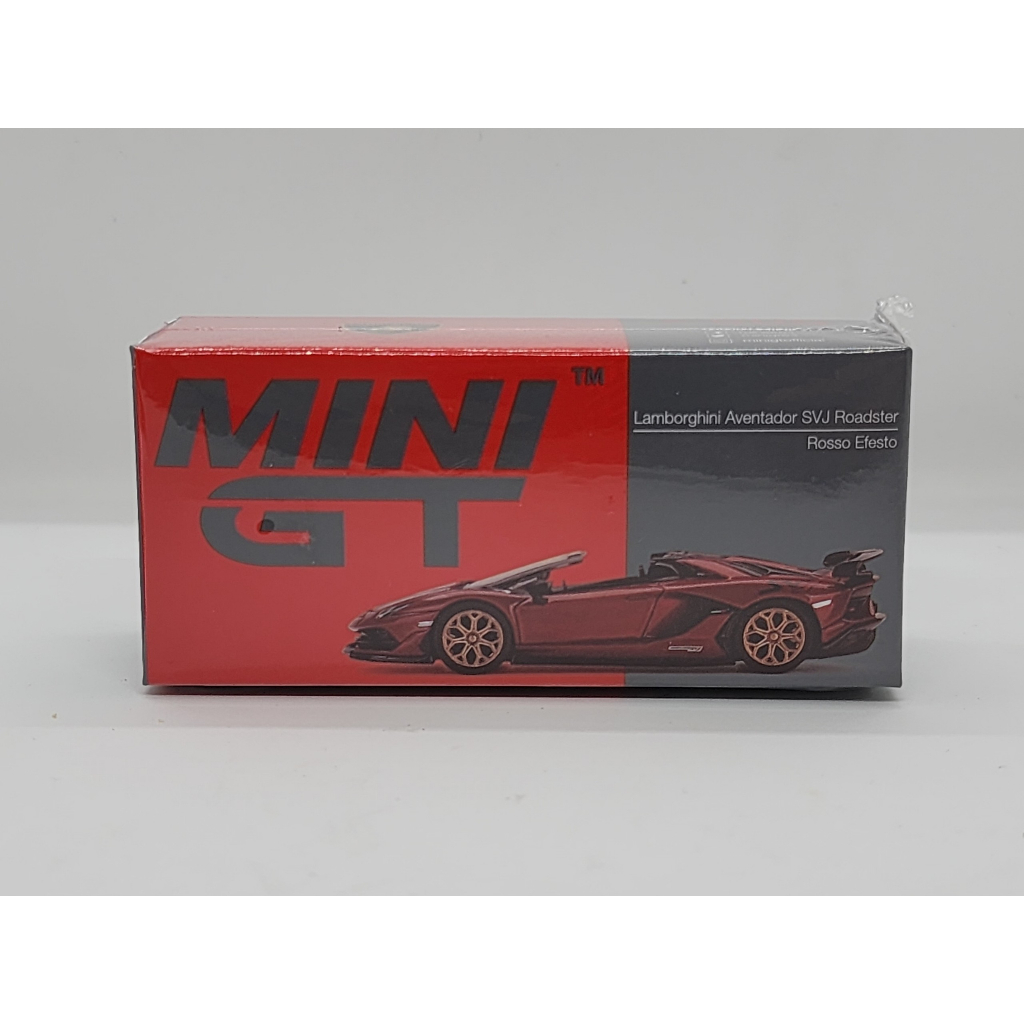 Car Lamborghini Aventador SVJ Roadster Rosso Efesto LHD 1:64 Minigt ...