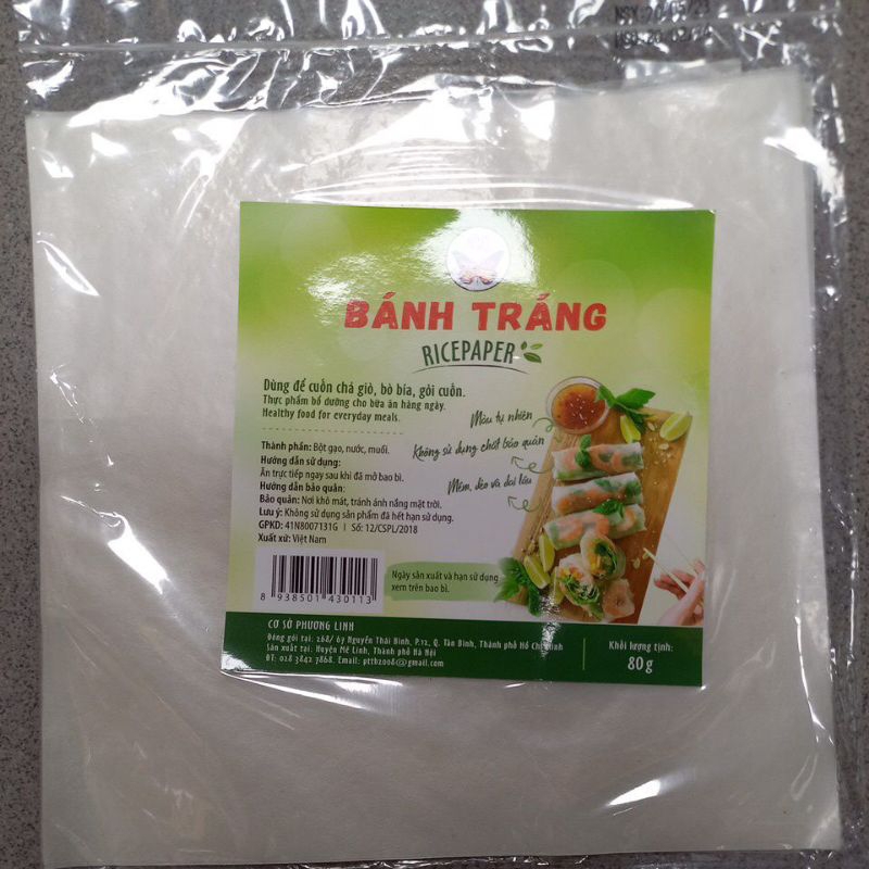 Phuong Linh Square Rice Paper 80G - 8938501430113 | Shopee Malaysia