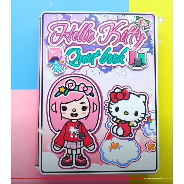Beautiful girl's hello kitty Pink House wednesday Paper Doll (New