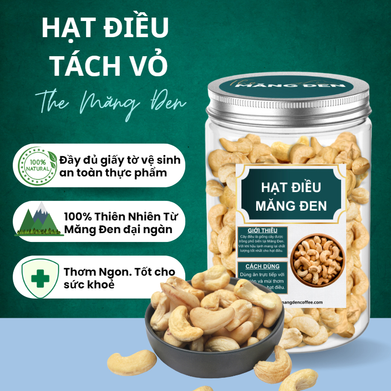 The Mang Den Roasted Unsalted Cashews 250g Kon Tum Black Bamboo Shoot ...