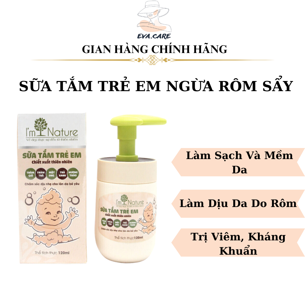I'm NATURE Gentle Baby Skin Shampoo (120ml).Protect your baby for 24 ...