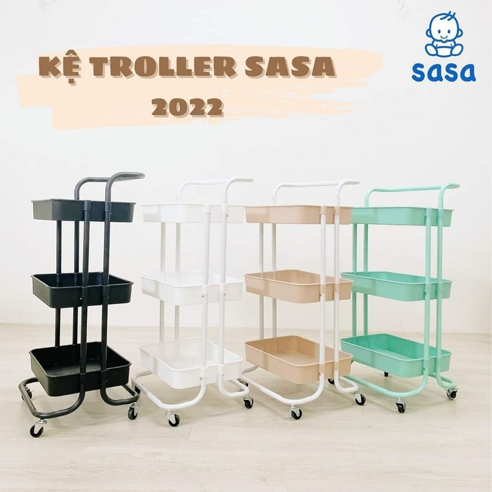Ytc 3-tier Storage Shelf Diaper Rack With Wheels | Shopee Malaysia