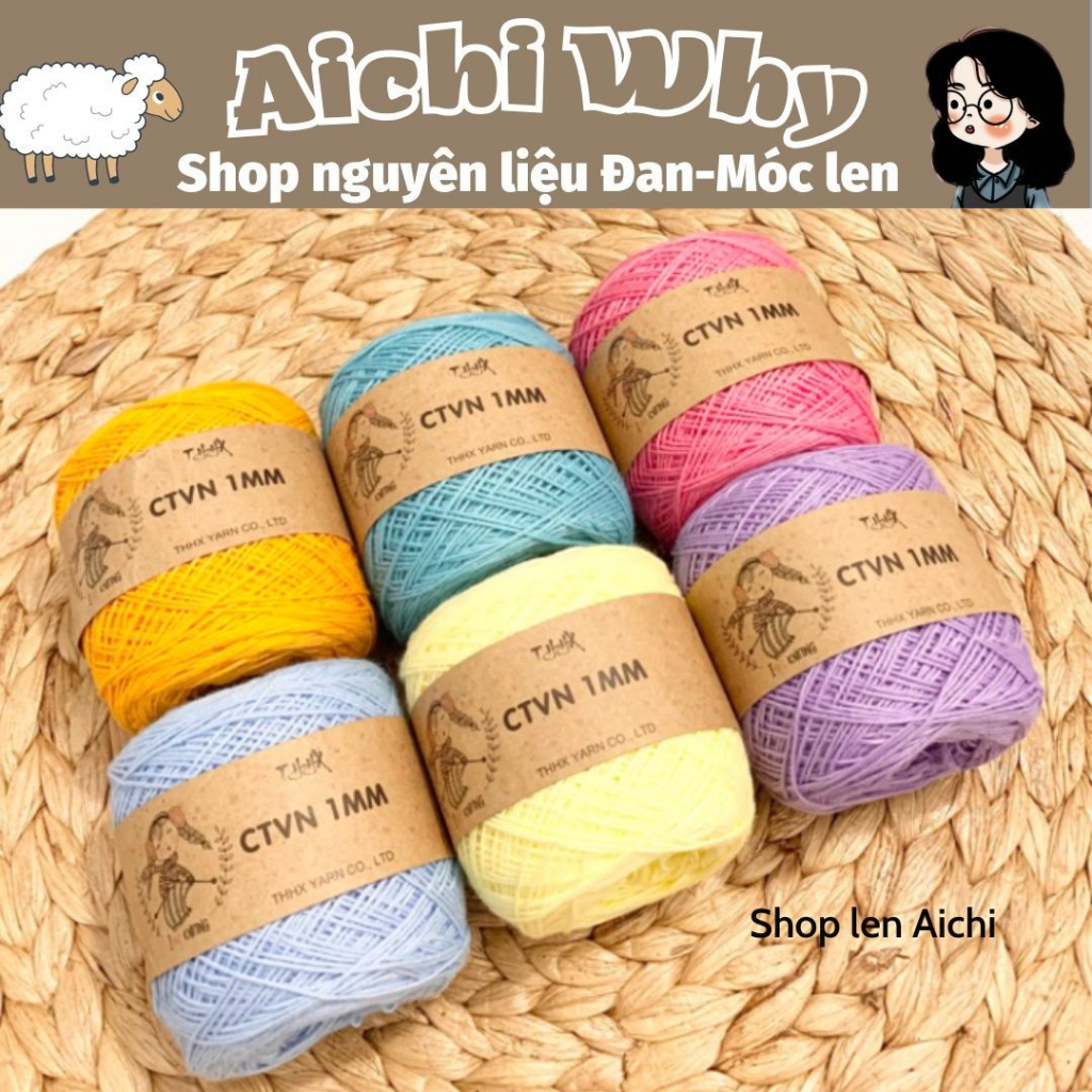 Vietnamese Cotton Wool 1mm THHX Label (100gColor Palette 2) With Stamps And Labels Used To Hang