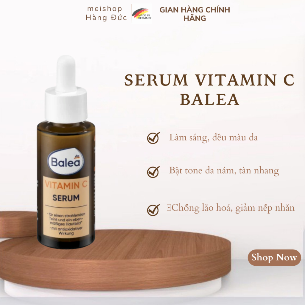 Balea Vitamin C Serum Brightens Evenly Skin Tone, 30ml German