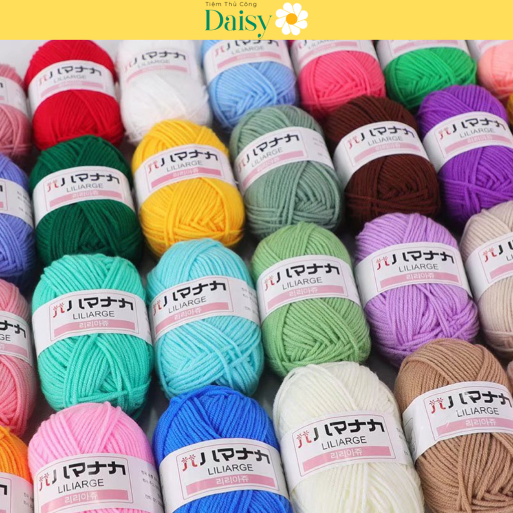 Liliarge Korean milk cotton wool 25gr, crochet wool roll for beginners ...