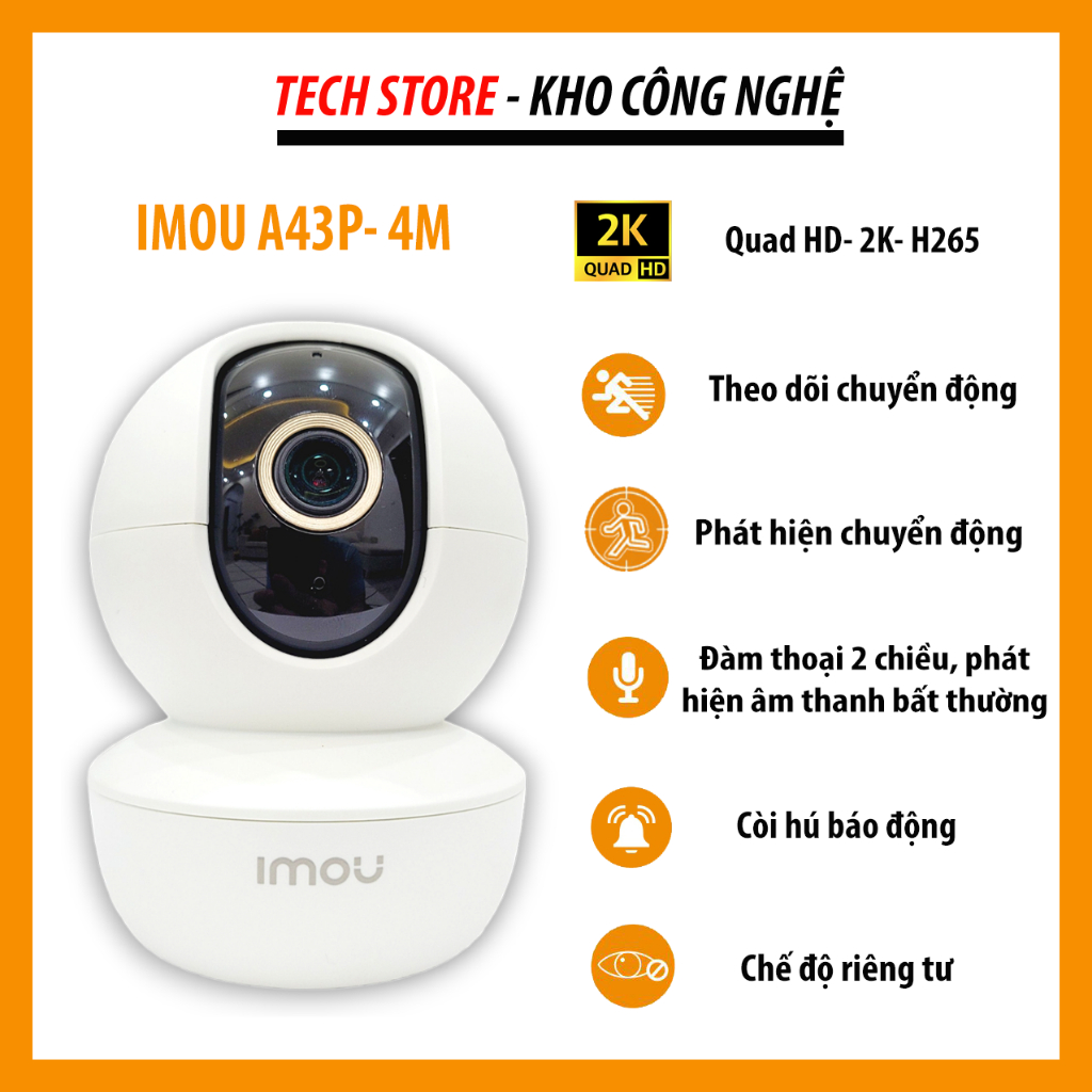 Imou A43p 4mp Wifi Camera 360 Degree Scanning 2Way Conversation
