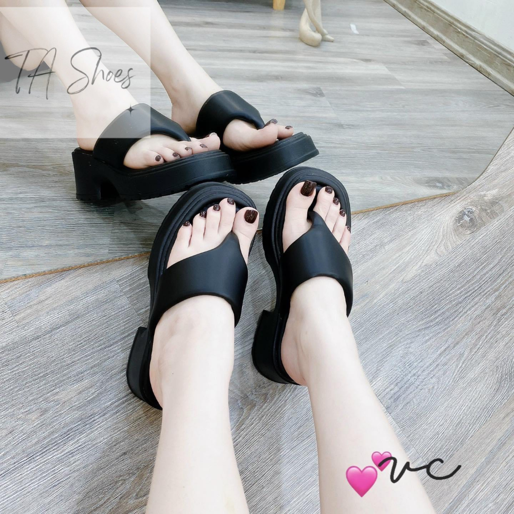 Wedge Flip-Flops With Large Sole 5Cm Soft Leather Beach Flip Flops For