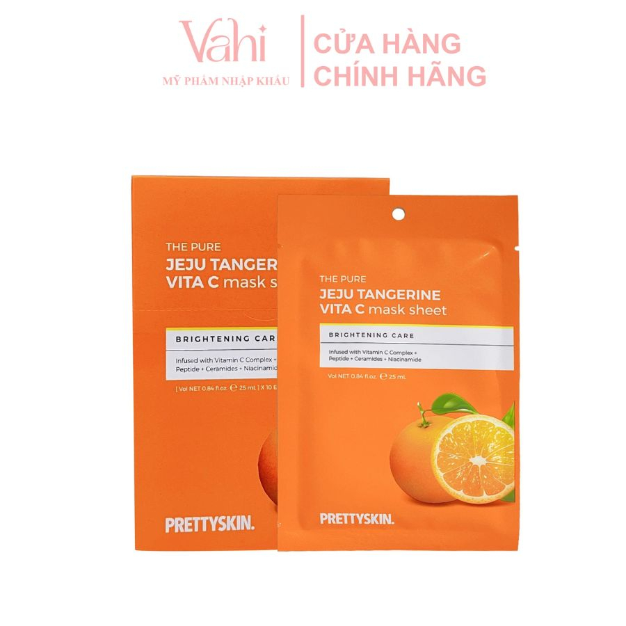 Vitamin C Pretty Skin The Pure Jeju Tangerine Vita C Mask Sheet (Box