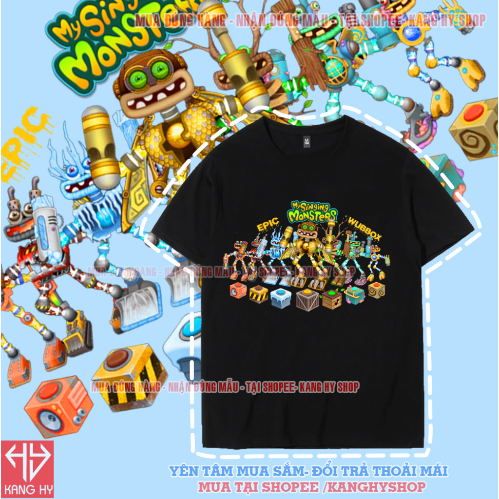 Epic Wubbox My Singing Monsters T-shirt - Many Black Characters ...