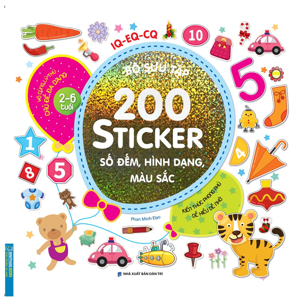 Book - Collection of 200 stickers - Numbers, shapes, colors (reprint ...