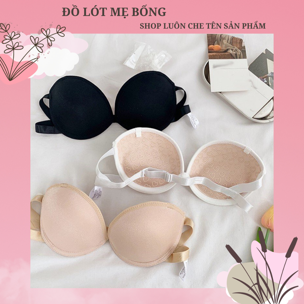 Heart Padded Cup Bra, Invisible Japanese Bra for Summer (with inner ...