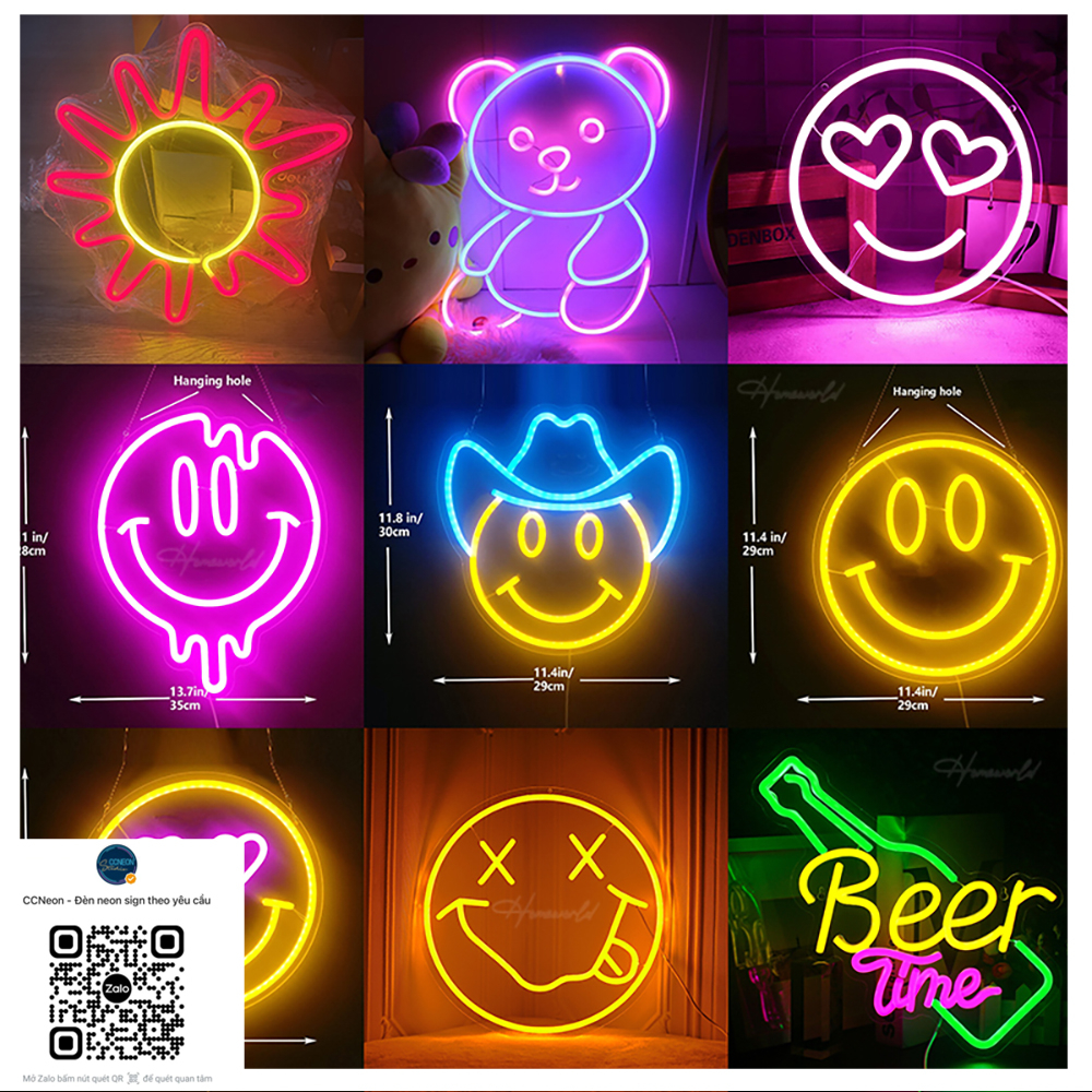 Led Neon Wall Decorative Lights in Many Models (Power supply and wall ...