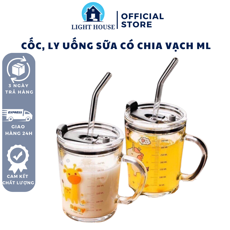 Milk Mixing Cup, Glass Milk Cup With Graduation With Lid, Soft Silicone