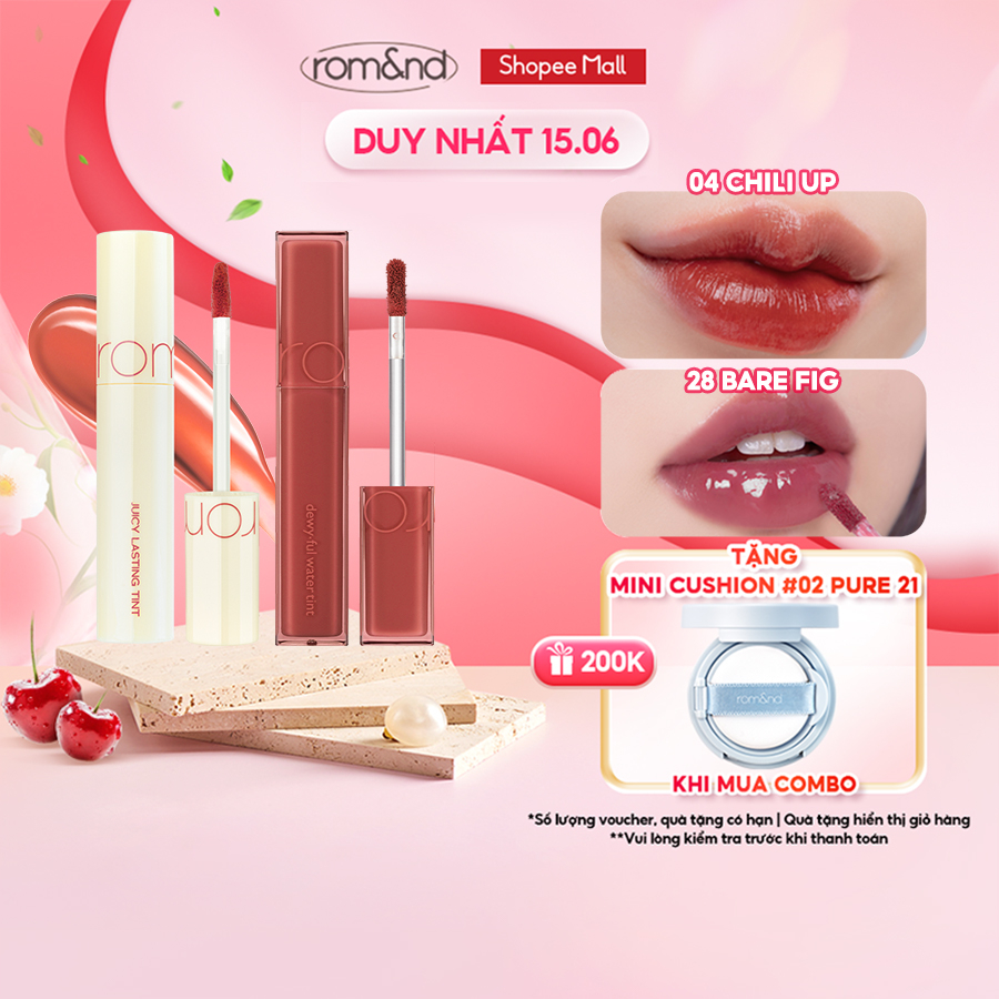 Romand Juicy Tint Korean Matte Lip Gloss Combo Lasting Tint 5.5g