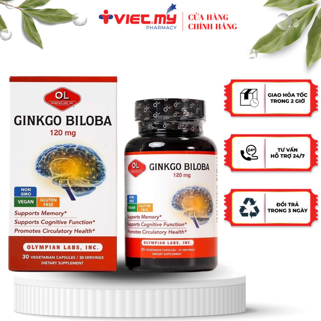 Ginkgo Biloba Olympian Labs Brain Tonic Tablet 30 capsules, oral tablet