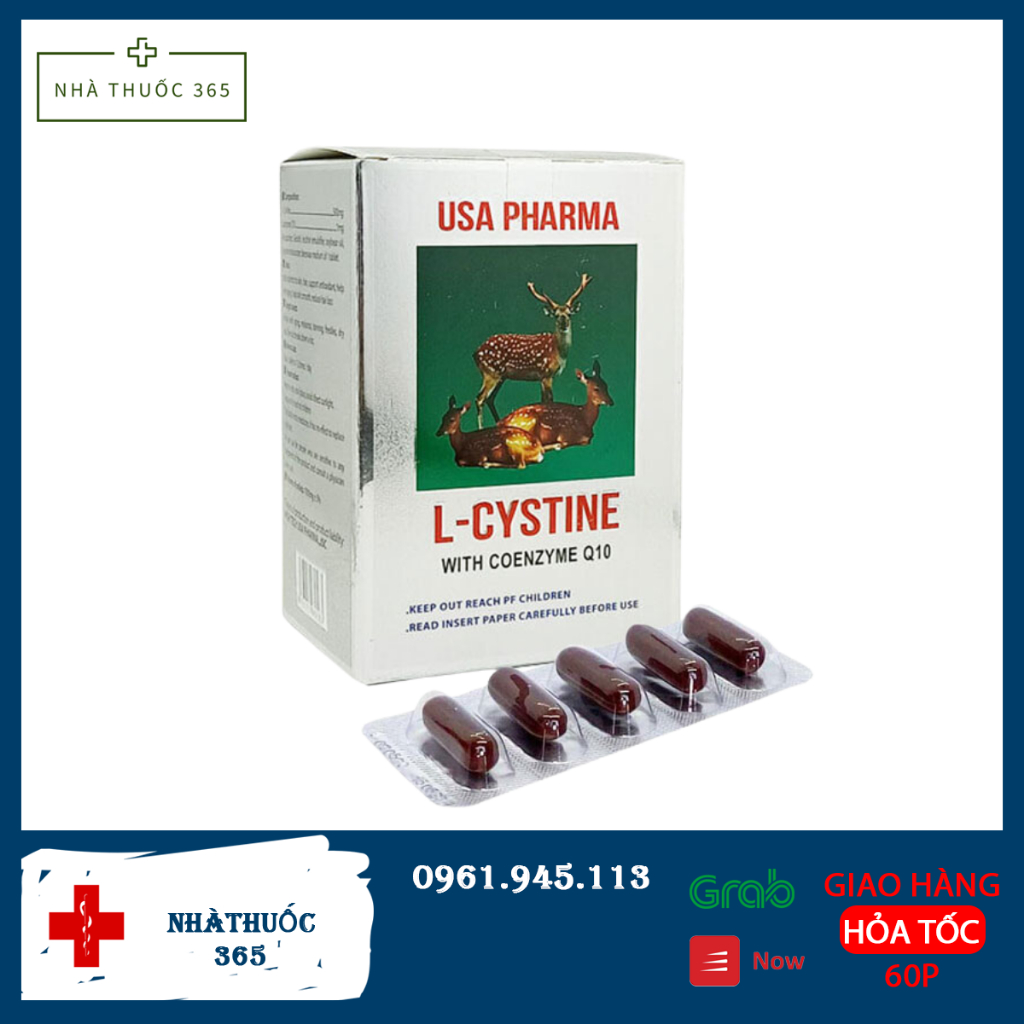 L CYSTINE USA with Coenzyme Q10 oral tablet prevents fast pigmentation Hair Loss Box of 60