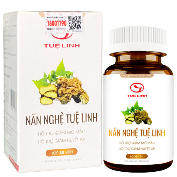 Tue Linh Turmeric, Supports Blood Fat Reduction, Supports Blood Pressure Reduction (Box Of 30
