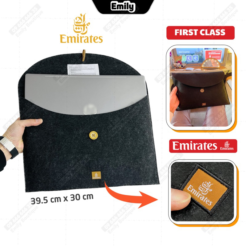 Emirates Dubai First Class Clutch Bag for Guests Handheld Felt Cover ...