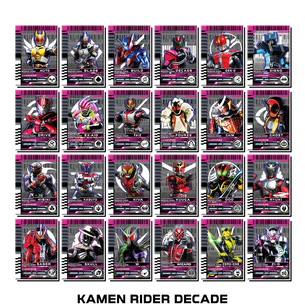 [7 Colors Reflective Exclusive] Kamen Rider Decade Card | Shopee Malaysia