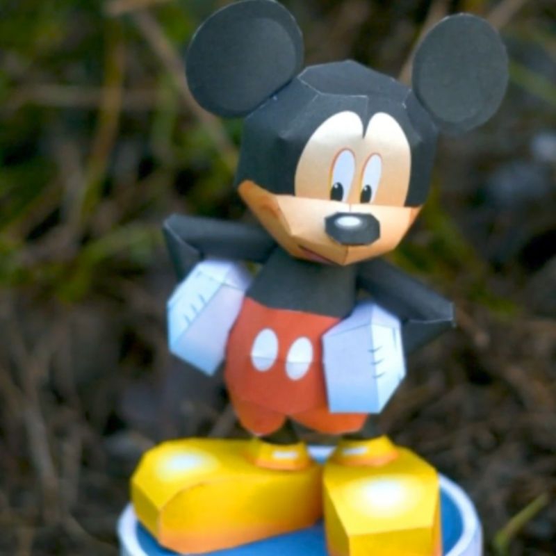 Cartoon Mickey Mouse paper model (mini) [Disney] | Shopee Malaysia