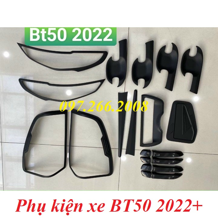 Mazda BT50 2022 2023 Decorative Cover In Matte Black (Ring Handle, Door