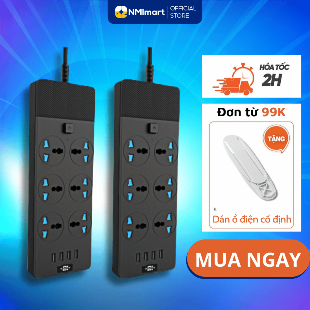 Nmi Smart Multifunction Power Socket, 4 USB Ports Fast Charging, 3000W ...