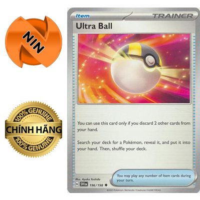Pokemon Violet Ultra Ball Price Set Of 4 Ultra Ball Trainer Cards - Pokmon  TCG Scarlet & Violet Base Set 196/198 (NM/M Condition) Pokemon Ultra Ball  Card