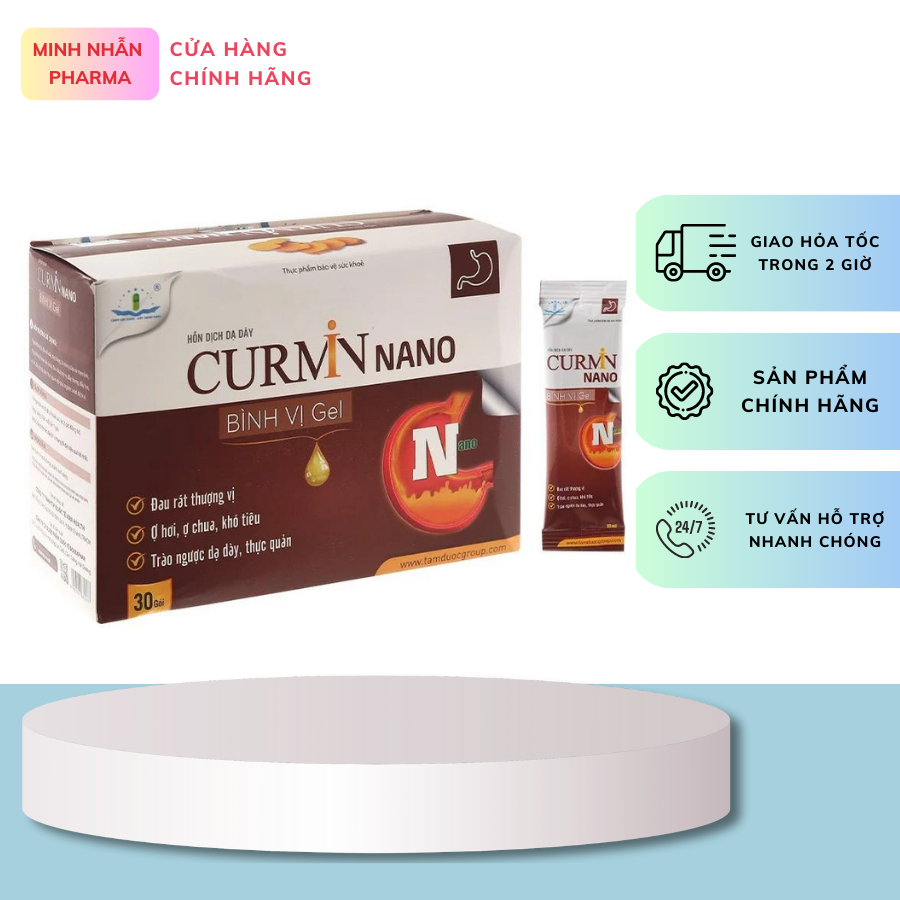 Curmin Nano Gel Flavor Bottle Helps Relieve Burning Pain Caused By