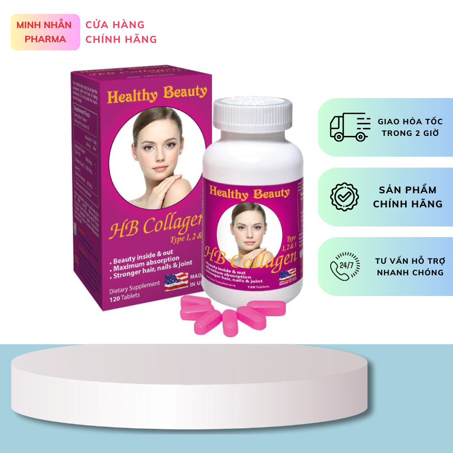 Hb Collagen Type 1, 2 & 3 Oral Tablets Help Make Skin Healthy