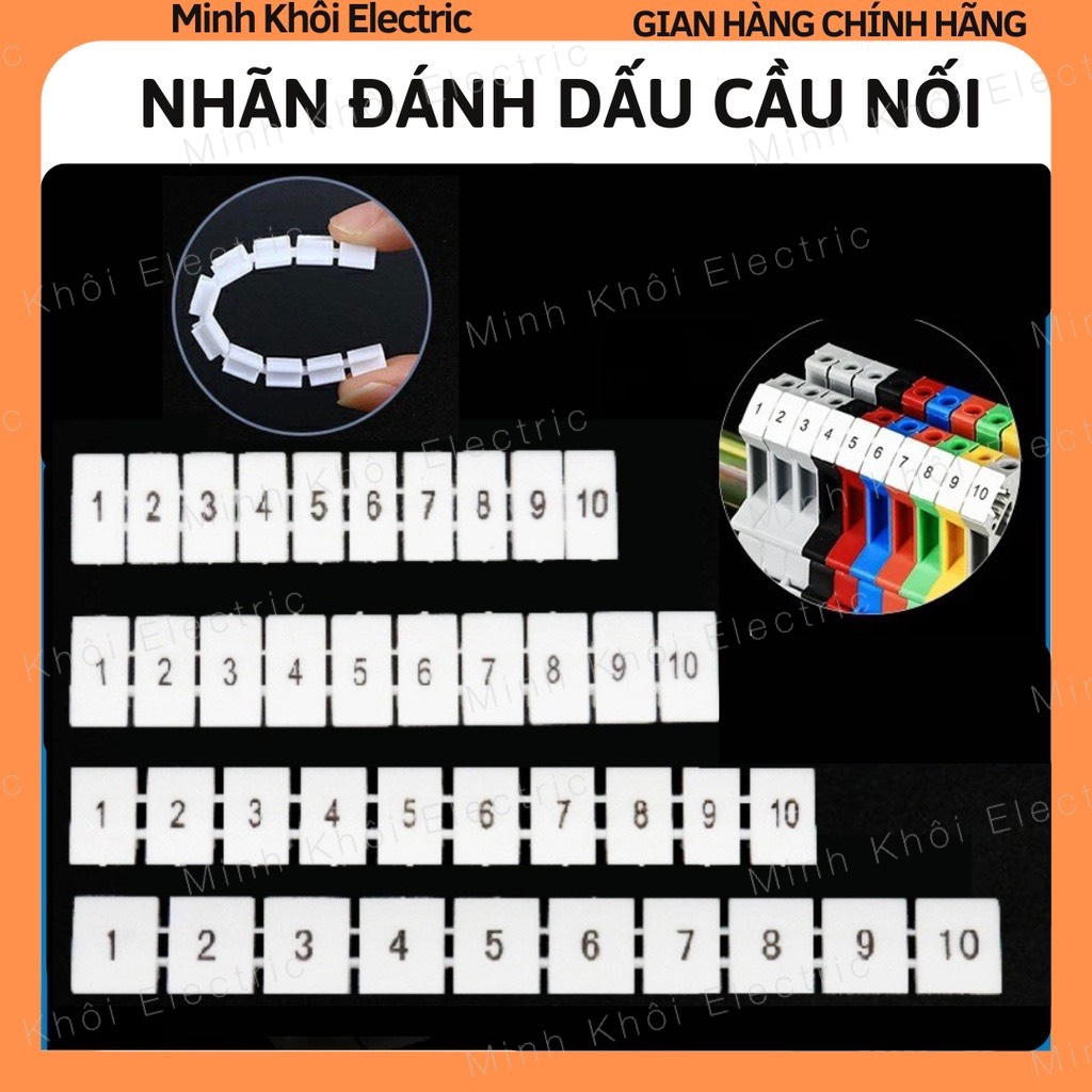 Numberless UK-EB terminal bridge marking label, zb label bar, numbered ...