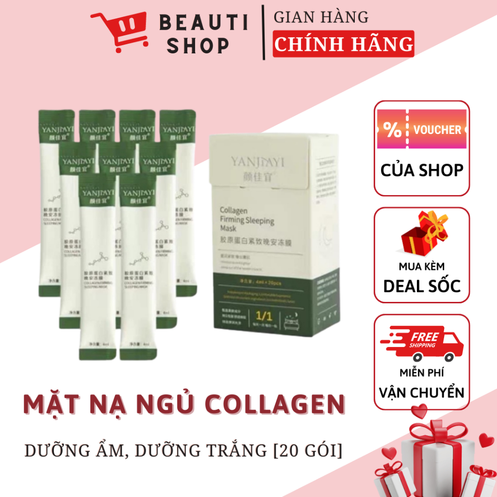 Genuine YANJIAYI Collagen Sleeping Mask [Box Of 20 Packs] Shopee Malaysia