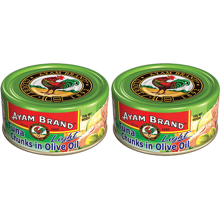 Combo 2 boxes of Olive Ayam Brand Tuna in Olive Oil 150g Ayam Brand