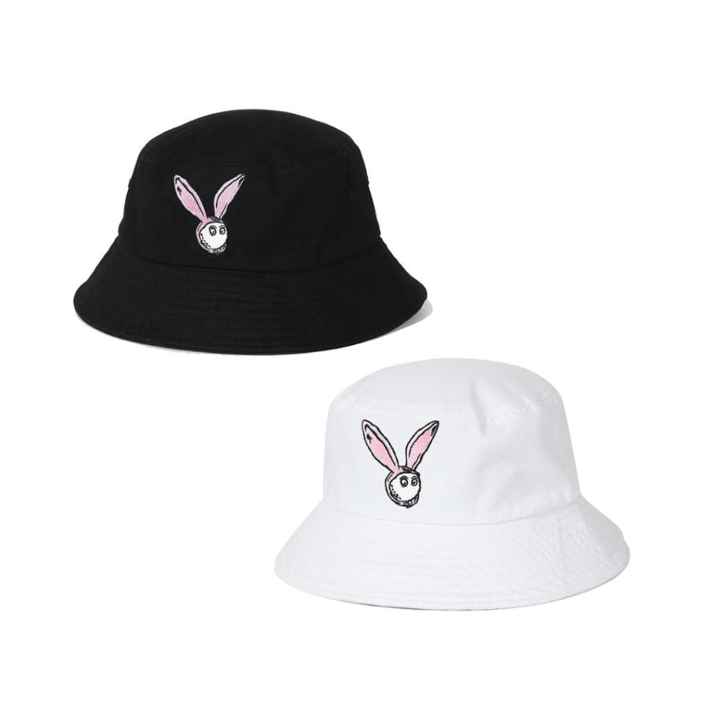 Widebrimmed Golf Hat Embroidered Black And White Rabbit Hat Shopee